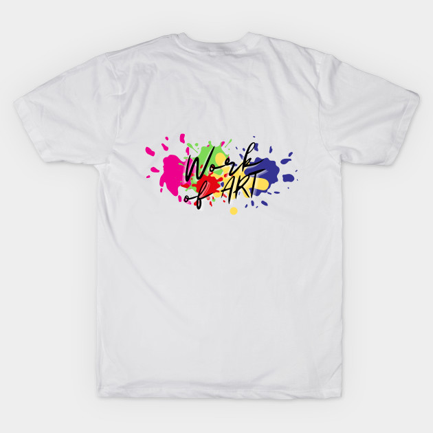 Work of art multi color paint splatter graffiti by MGuyerArt